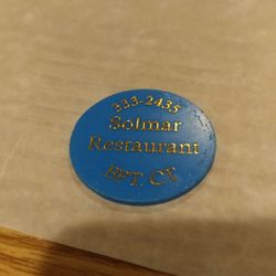 Solmar Restaurant - Free drink chip. Your more likely to get one if you hang out at the bar