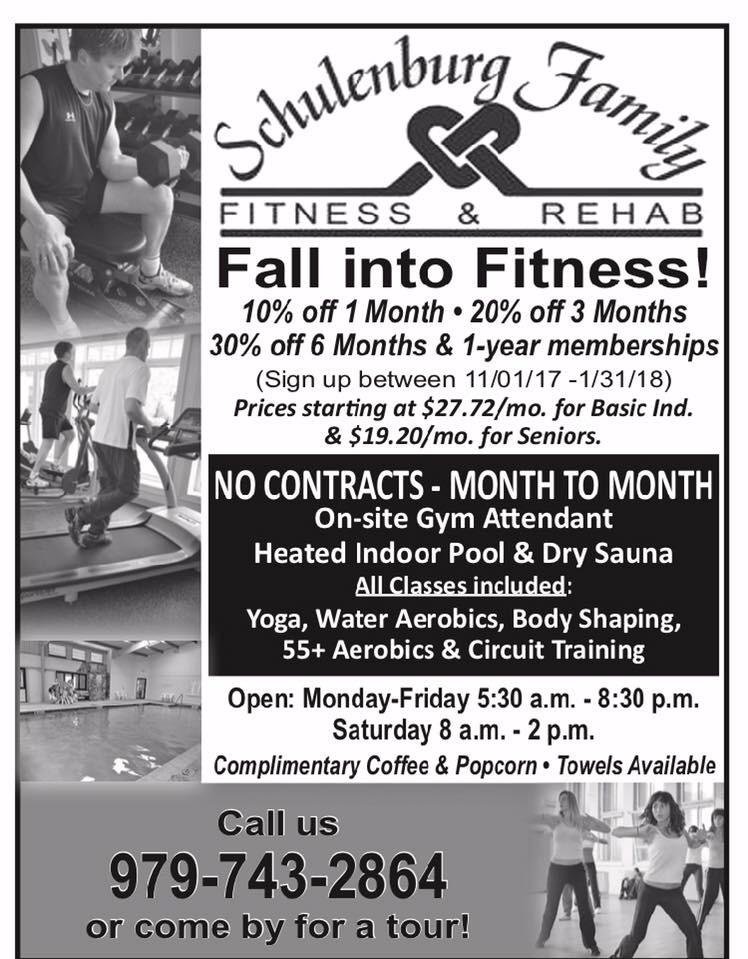 SCHULENBURG FAMILY FITNESS Updated August 2024 145 Regency Ave