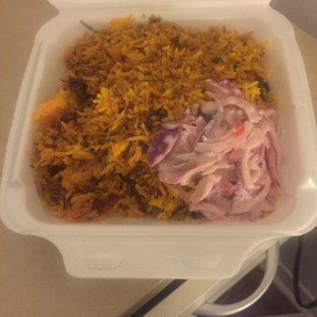 Anantha Bhavan Takeout & Catering - As you can see there are no chicken pieces on top but yes its chicken biryani accompanied with onion salad.. - Indian Near Me - Mississauga, Ontario Anantha Bhavan Takeout & Catering - As you can see there are no chicken pieces on top but yes its chicken biryani accompanied with onion salad.. - Indian Near Me - Mississauga, Ontario