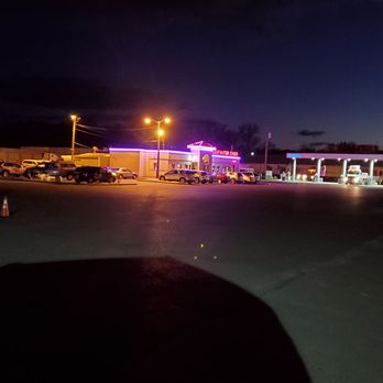 Deepwater Diner - a parking lot at night - Diners Near Me - Penns Grove, New Jersey