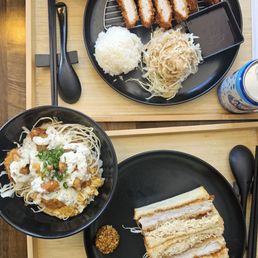 Katsu Plate, Karaage Don, and Katsu Sando Katsu Plate, Karaage Don, and Katsu Sando