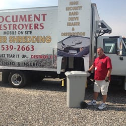 Document Destroyers - Owner Curt Dooley with his state of the art mobile document shredding truck.
