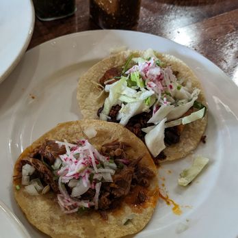 5 Rabanitos - Beef Barbacoa & Pork Belly Chorizo tacos - Mexican Near Me - Chicago, Illinois
