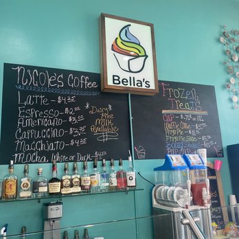 Bella's Frozen Yogurt - Coffee bar, boozy milkshakes and great combos! - Ice Cream & Frozen Yogurt Near Me - St. Louis, Missouri Bella's Frozen Yogurt - Coffee bar, boozy milkshakes and great combos! - Ice Cream & Frozen Yogurt Near Me - St. Louis, Missouri