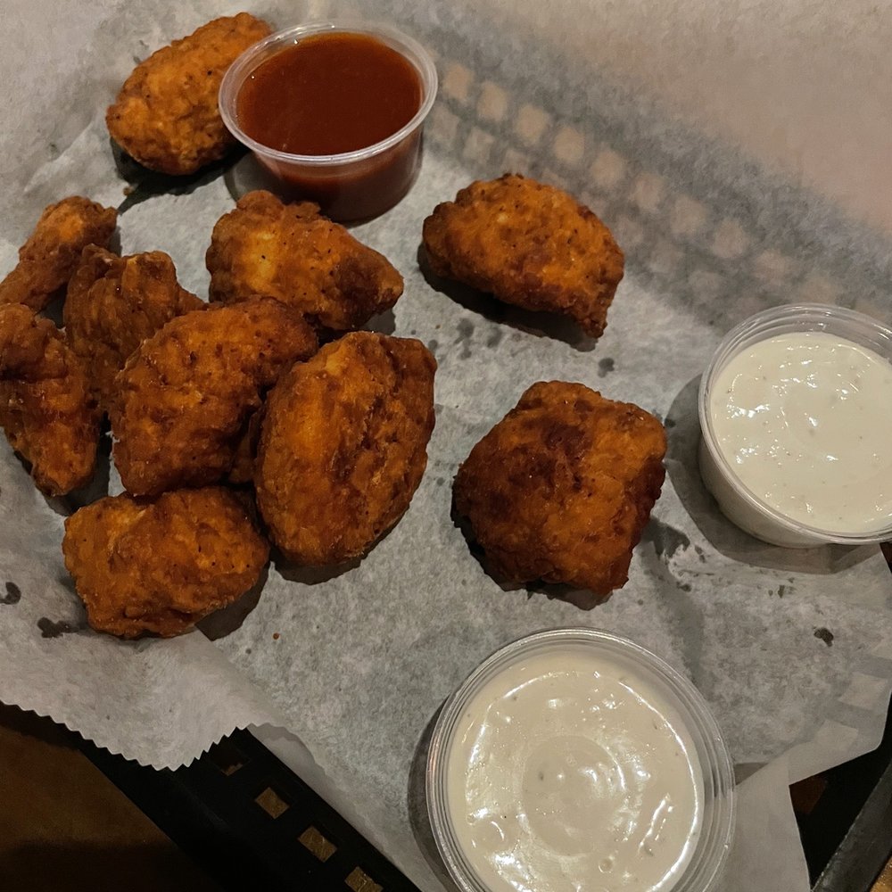 The Post - Chicken bites--pretty sure they are frozen chicken nuggets BUT super crunchy & breading is not too thick. - Pizza Near Me - Louisville, Kentucky The Post - Chicken bites--pretty sure they are frozen chicken nuggets BUT super crunchy & breading is not too thick. - Pizza Near Me - Louisville, Kentucky