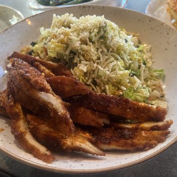 Southern Table Kitchen & Bar - Salad with Nashville Hot Chicken - Southern Near Me - Pleasantville, New York Southern Table Kitchen & Bar - Salad with Nashville Hot Chicken - Southern Near Me - Pleasantville, New York