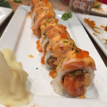 Sushi King George - Aburi spicy salmon roll - Sushi Bars Near Me - Surrey, British Columbia Sushi King George - Aburi spicy salmon roll - Sushi Bars Near Me - Surrey, British Columbia