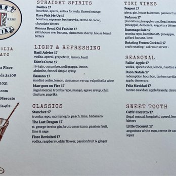 Bar Tulia - Mercato - Straight Spirits - Pizza Near Me - Naples, Florida