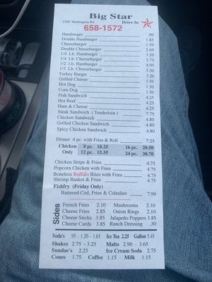 Menu photo 4 Big Star Drive In Kenosha, WI Menu photo 4 Big Star Drive In Kenosha, WI