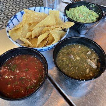 Chelas Mexican Kitchen - Chips salsa and guacamole with side of Chile verde. Super Yummy! - New Mexican Cuisine Near Me - San Clemente, California Chelas Mexican Kitchen - Chips salsa and guacamole with side of Chile verde. Super Yummy! - New Mexican Cuisine Near Me - San Clemente, California