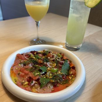 Ezov - Amberjack Crudo - Middle Eastern Near Me - Austin, Texas Ezov - Amberjack Crudo - Middle Eastern Near Me - Austin, Texas