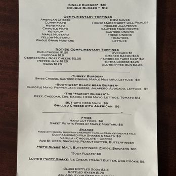 Market Burger - The menu - Burgers Near Me - Purcellville, Virginia Market Burger - The menu - Burgers Near Me - Purcellville, Virginia