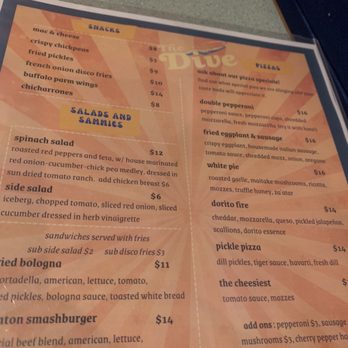 The Dive - Menu - Dive Bars Near Me - Baltimore, Maryland