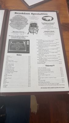 Menu photo 5 Grizzly Manor Cafe Big Bear Lake, CA Menu photo 5 Grizzly Manor Cafe Big Bear Lake, CA