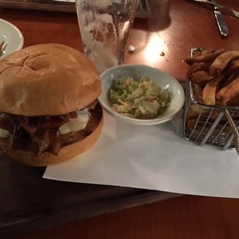 Chieftans Restaurant & Bar - Fowl burger with side of fries. - New American Near Me - Cobleskill, New York