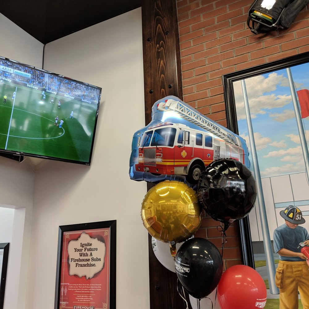 Firehouse Subs - TV and balloons - Fast Food Near Me - Whitchurch-Stouffville, Ontario Firehouse Subs - TV and balloons - Fast Food Near Me - Whitchurch-Stouffville, Ontario