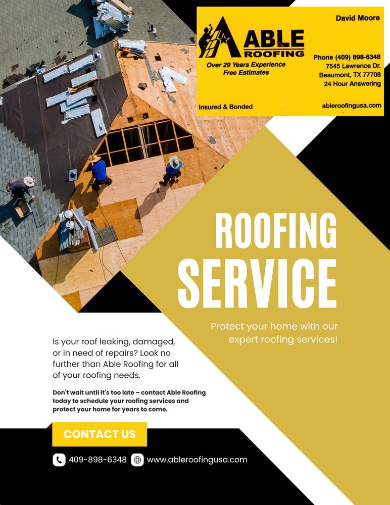 Slide of Able Roofing