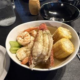 Shrimp boil with an add on Lobster Tail. Shrimp boil with an add on Lobster Tail.