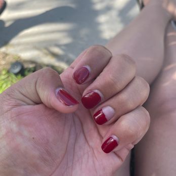 Pink Mani Nails - A week and 2 days after - Nail Salons Near Me - Anaheim, California