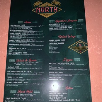14 North Daiquiri Bar - Menu - Cocktail Bars Near Me - Dania Beach, Florida