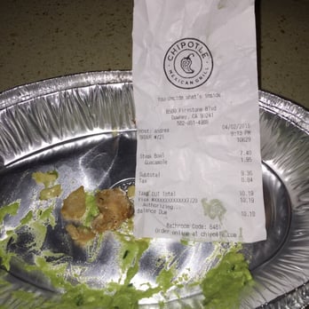 Chipotle Mexican Grill - The pieces of nerve from my chicken and the bamboo piece - Mexican Near Me - Downey, California
