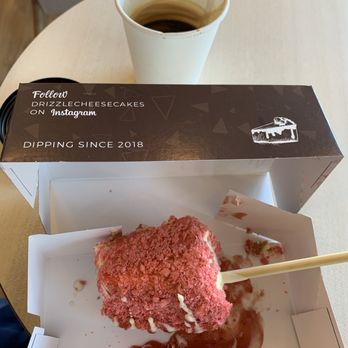 Drizzle Cheesecakes - Strawberry drizzle with espresso. - Desserts Near Me - Irving, Texas
