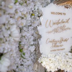 Faultless Inspirations - Handlettered acrylic welcome sign
