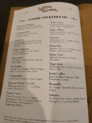 Menu photo 2 Williams & Graham Denver, CO Menu photo 2 Williams & Graham Denver, CO