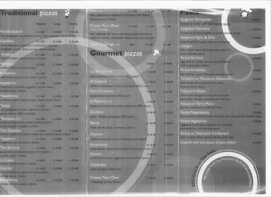 Menu photo 1 Piccola Pizzeria Wattle Grove, NSW