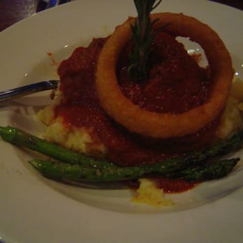 Woody's Library Restaurant - Split-plate Meatloaf, smashed potatoes, onion ring & asparagus! - New American Near Me - Carmel, Indiana Woody's Library Restaurant - Split-plate Meatloaf, smashed potatoes, onion ring & asparagus! - New American Near Me - Carmel, Indiana