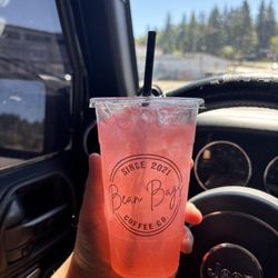Bean Bags Coffee Company - 24 oz limeade lotus w peach, coconut & huckleberry syrup