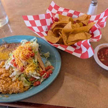Maracas On ruby - Chicken tacos, refried beans, and Mexican rice; chips and salsa. The salsa was thin but flavorful, and not spicy. I enjoyed it. - Mexican Near Me - Spokane, Washington Maracas On ruby - Chicken tacos, refried beans, and Mexican rice; chips and salsa. The salsa was thin but flavorful, and not spicy. I enjoyed it. - Mexican Near Me - Spokane, Washington