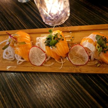 Sushi Pop - Salmon three way - Sushi Bars Near Me - Oviedo, Florida Sushi Pop - Salmon three way - Sushi Bars Near Me - Oviedo, Florida