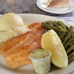 North Star Restaurant - Big salmon special (taken on iPhone 4)