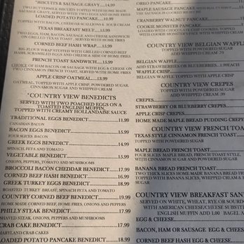 Country View Restaurant - Ya, Menu - Breakfast & Brunch Near Me - Brooklyn, Connecticut Country View Restaurant - Ya, Menu - Breakfast & Brunch Near Me - Brooklyn, Connecticut