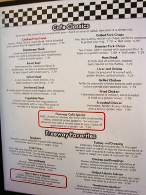 Menu photo 5 Freeway Cafe Tulsa, OK