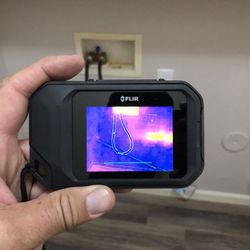 InSight Inspections - Thermal Camera viewing Laundry Room hose bibs