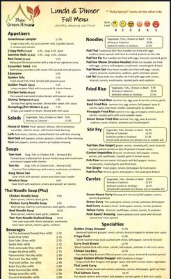 Menu photo 6 Thai Green House Restaurant Jacksonville, FL