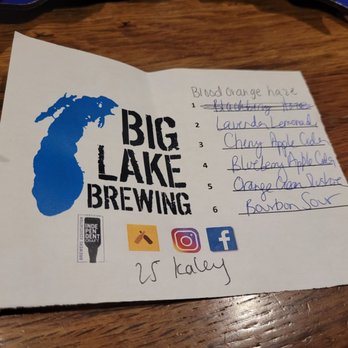 Big Lake Brewing - My flights - Bars Near Me - Holland, Michigan