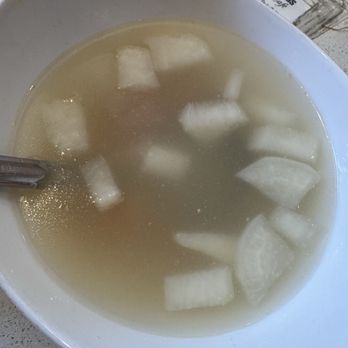 Venus Cafe - Complementary daikon soup - Hong Kong Style Cafe Near Me - San Francisco, California Venus Cafe - Complementary daikon soup - Hong Kong Style Cafe Near Me - San Francisco, California