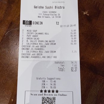 Geisha Sushi Bistro - Japanese Near Me - New Orleans, Louisiana Geisha Sushi Bistro - Japanese Near Me - New Orleans, Louisiana