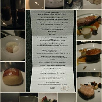 Alo Restaurant - Slightly in order from top left counter clockwise; includes the 2 options available for some courses; - Bars Near Me - Toronto, Ontario