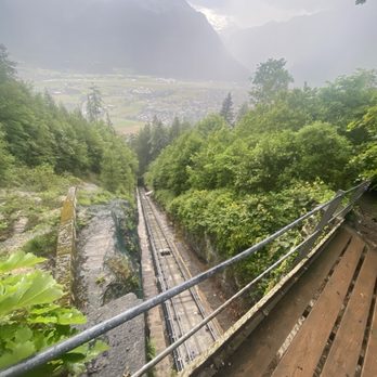 Harder Kulm - Crossing the funicular track - Hiking Near Me