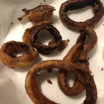 Bob's Lounge - Can't believe they actually sold me these onion rings to go! Told them not to over cook the chicken but they do this to onion rings!! - New American Near Me - East Pittsburgh, Pennsylvania Bob's Lounge - Can't believe they actually sold me these onion rings to go! Told them not to over cook the chicken but they do this to onion rings!! - New American Near Me - East Pittsburgh, Pennsylvania