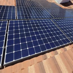Clean solar panels after the cleaning Clean solar panels after the cleaning