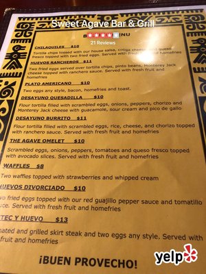 Menu photo 1 Sweet Agave Bar & Grill Washington, DC, DC Menu photo 1 Sweet Agave Bar & Grill Washington, DC, DC