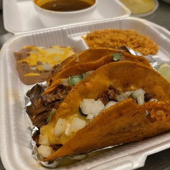 Bonitas - Birria Queso Tacos w/ rice and beans - Bars Near Me - Glendale, Arizona Bonitas - Birria Queso Tacos w/ rice and beans - Bars Near Me - Glendale, Arizona