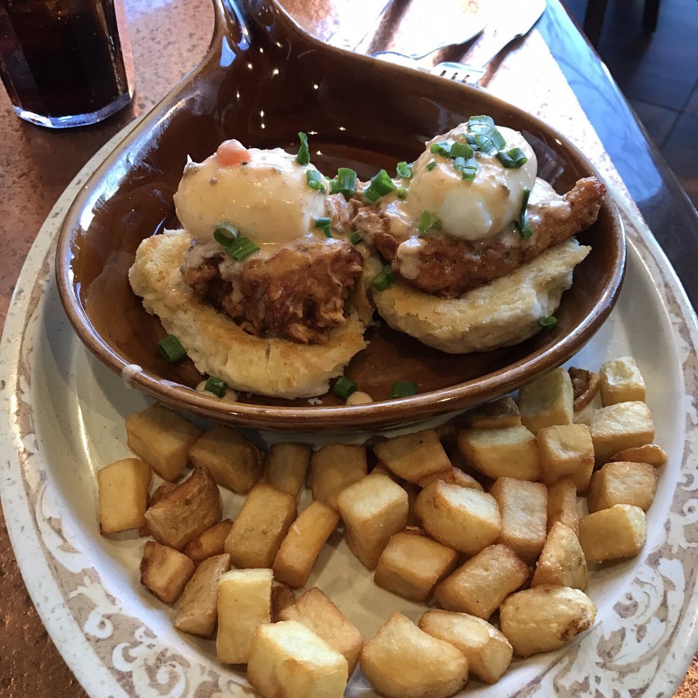 Another Broken Egg Cafe - Eggs Chicken Benedict. - Breakfast & Brunch Near Me - Shenandoah, Texas