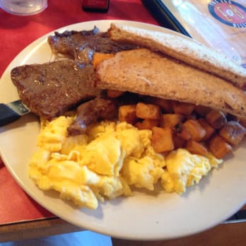 The Egg Bistro - Prime Rib with cube hashbrowns, scrambled eggs, toast - Breakfast & Brunch Near Me - Chesapeake, Virginia The Egg Bistro - Prime Rib with cube hashbrowns, scrambled eggs, toast - Breakfast & Brunch Near Me - Chesapeake, Virginia