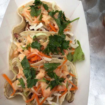 Mahope Cambodian Cuisine - Three chicken tacos - fresh and yummy! - Food Trucks Near Me - Cincinnati, Ohio Mahope Cambodian Cuisine - Three chicken tacos - fresh and yummy! - Food Trucks Near Me - Cincinnati, Ohio